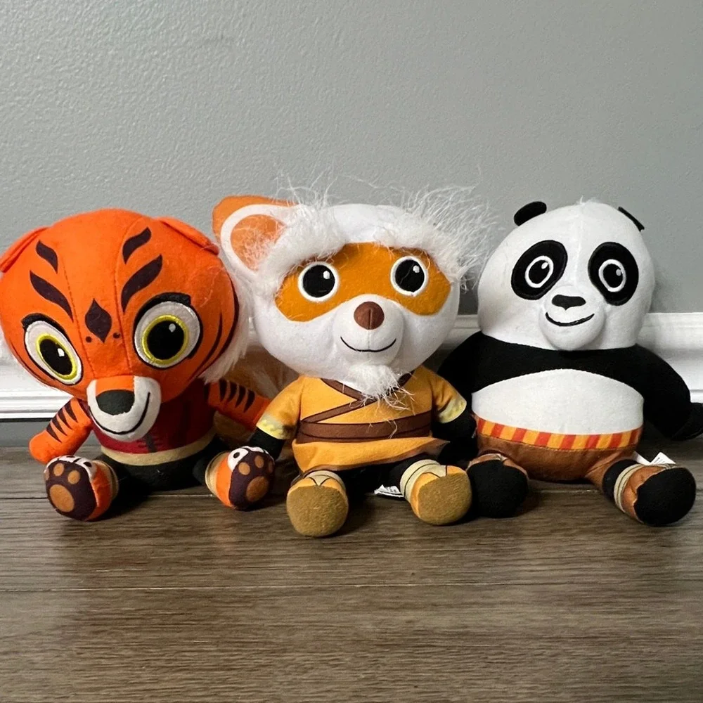 Kung Fu Panda Plush Set Po Master Shifu Tigress Dreamworks Toy Factory Lot 3pc